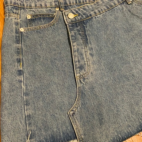 Denim Asymmetric Skirt - Picture 2 of 4